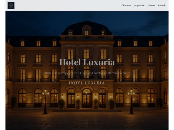 Onepager Beispiel: Hotel Luxuria