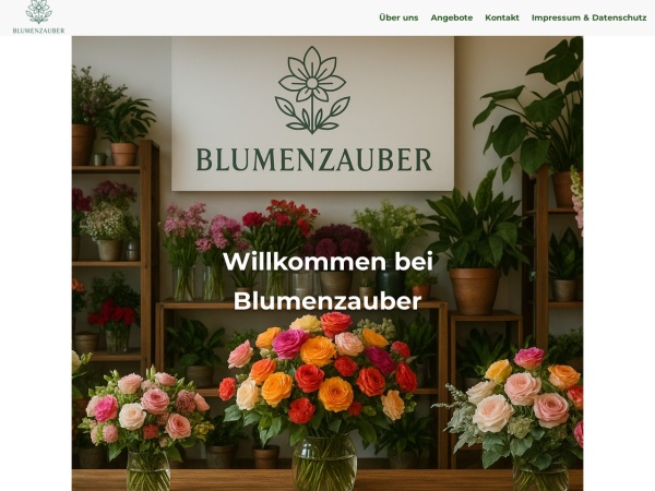 Onepager Beispiel: Blumenladen