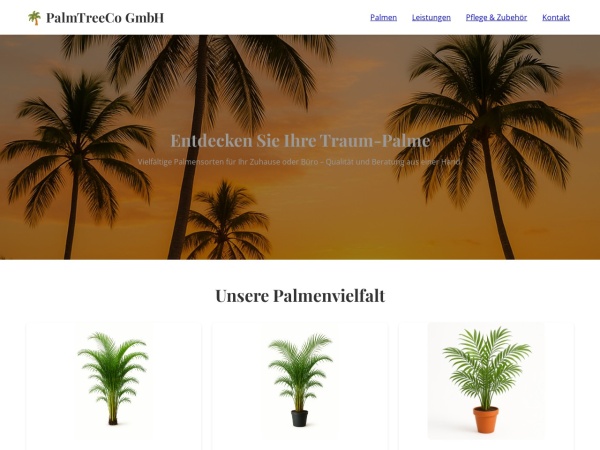 Onepager Beispiel: Palmen